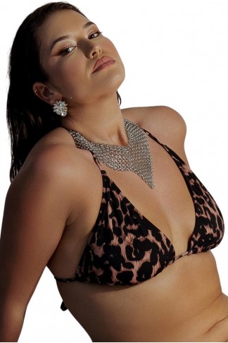 Plus Size TOP Μαγιό RockClub Λεοπαρ BP-1649