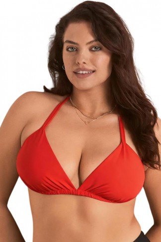 Κόκκινο Plus Size Τοπ Μαγιό Τριγωνάκι για Μεγάλο Στήθος Annamu A-1186