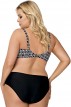 Plus Size Μαγιό Μπικίνι Lorin Μαύρο Λευκό L-3065