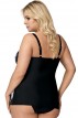 Plus Size Μαγιό Tankini Lorin Μαύρο Γκρι L-5124