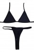 Μαύρο Ριπ Μπικίνι Τρίγωνο με String Σλιπ LadyM MA-01-Black