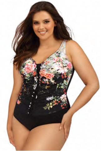 Plus Size Μαγιό Ολόσωμο Lorin Μαύρο L-4545