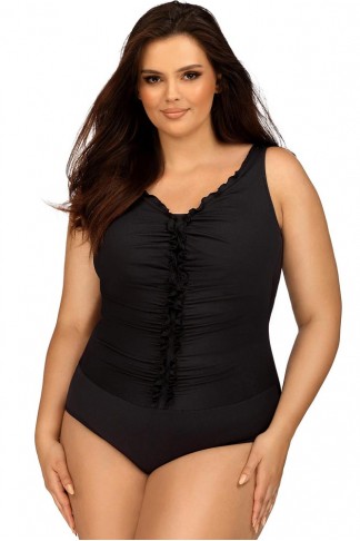 Plus Size Μαγιό Ολόσωμο Lorin Μαύρο L-4543