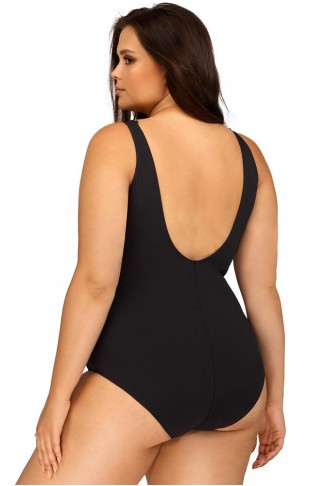 Plus Size Μαγιό Ολόσωμο Lorin Μαύρο L-4543