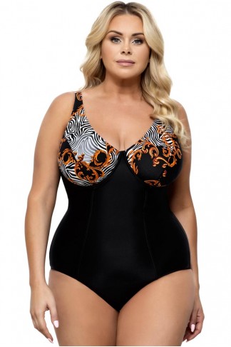 Plus Size Μαγιό Ολόσωμο Lorin Μαύρο L-4386