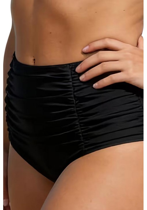 Ψηλόμεσο Plus Size Σλιπ Μαγιό με Ντραπέ Εφέ Annamu A-1182