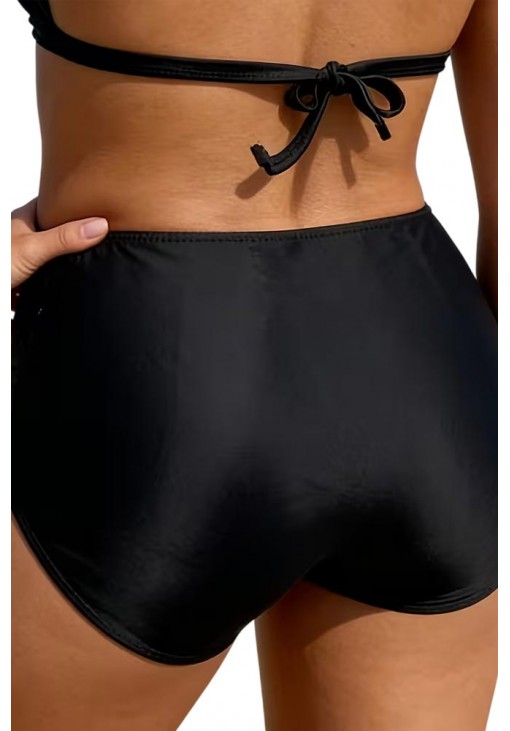 Ψηλόμεσο Plus Size Σλιπ Μαγιό με Ντραπέ Εφέ Annamu A-1182
