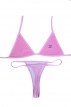 Ροζ Παστέλ Ριπ Μπικίνι Τρίγωνο με String Σλιπ LadyM MA-01-Pink