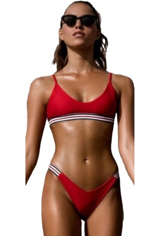 Sexy String Μαγιό - Set Bikini Κόκκινο YN210517
